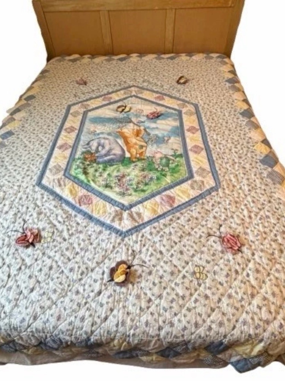 Vintage Disney Winnie the Pooh Quilt Twin Size C&F Enterprises